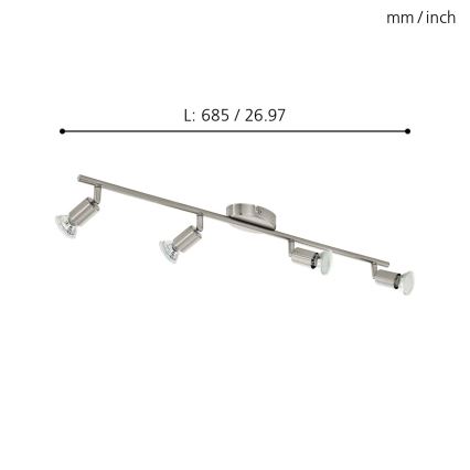 Eglo - LED-Strahler 4xGU10-LED/2,8W/230V