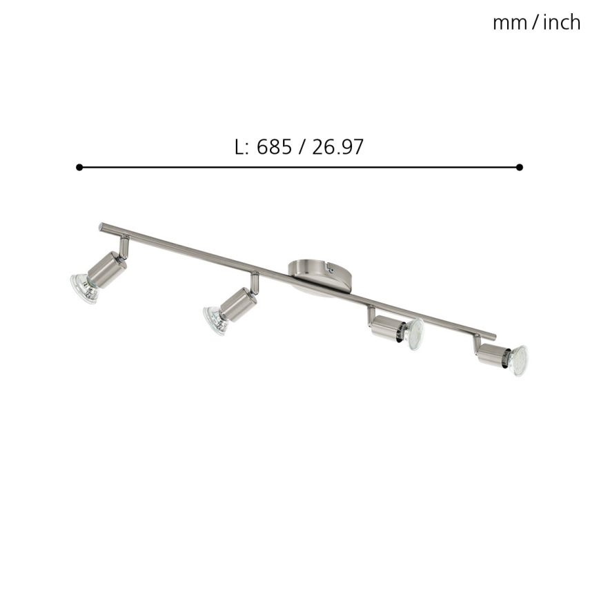 Eglo - LED-Strahler 4xGU10-LED/2,8W/230V