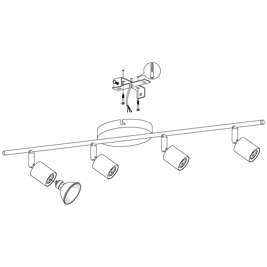 Eglo - LED-Strahler 4xGU10-LED/2,8W/230V