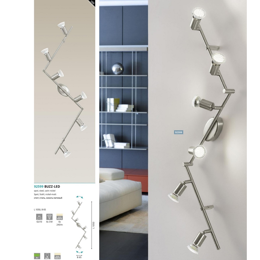 Eglo - LED-Strahler  6xGU10-LED/2,8W/230V