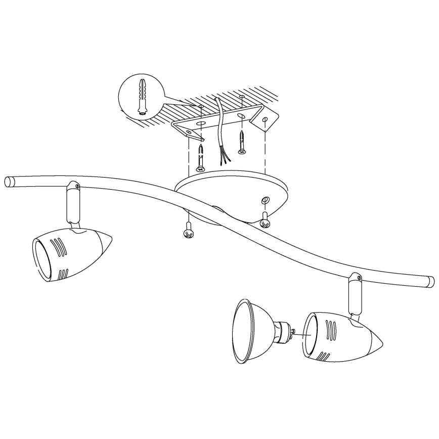 Eglo - LED-Spotleuchte 2xGU10/3W/230V