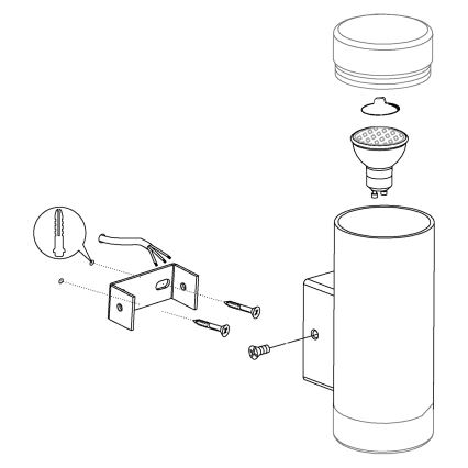 Eglo - Außenleuchte LED GU10/2,5 W/230V