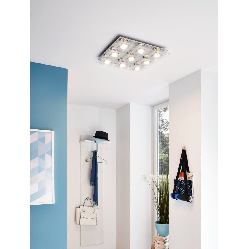 Eglo - LED-Deckenleuchte 9xGU10/3W/230V
