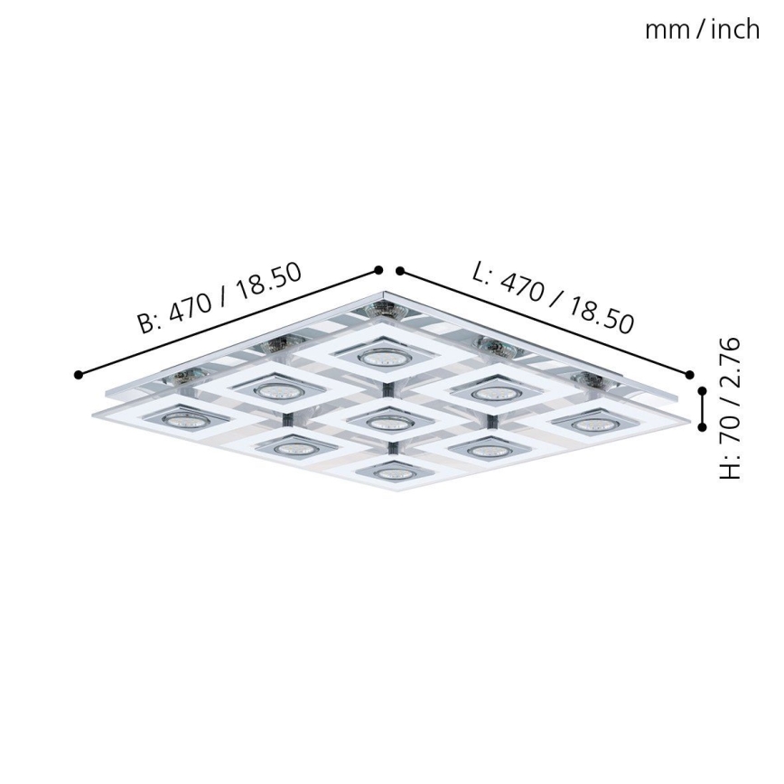 Eglo - LED-Deckenleuchte 9xGU10/3W/230V