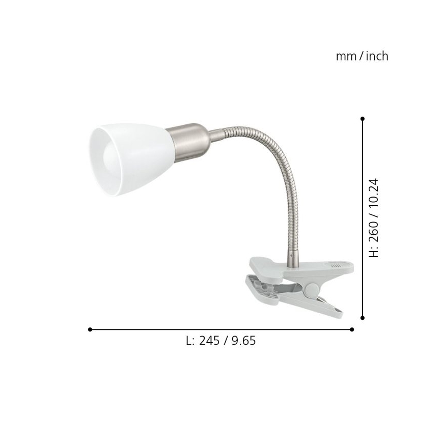 Eglo 92932 - LED-Lampe mit Klemme DAKAR 3 1xE14/4W/230V