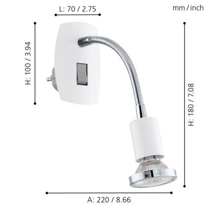 Eglo - LED-Rampenlicht 1xGU10/2,5 W LED