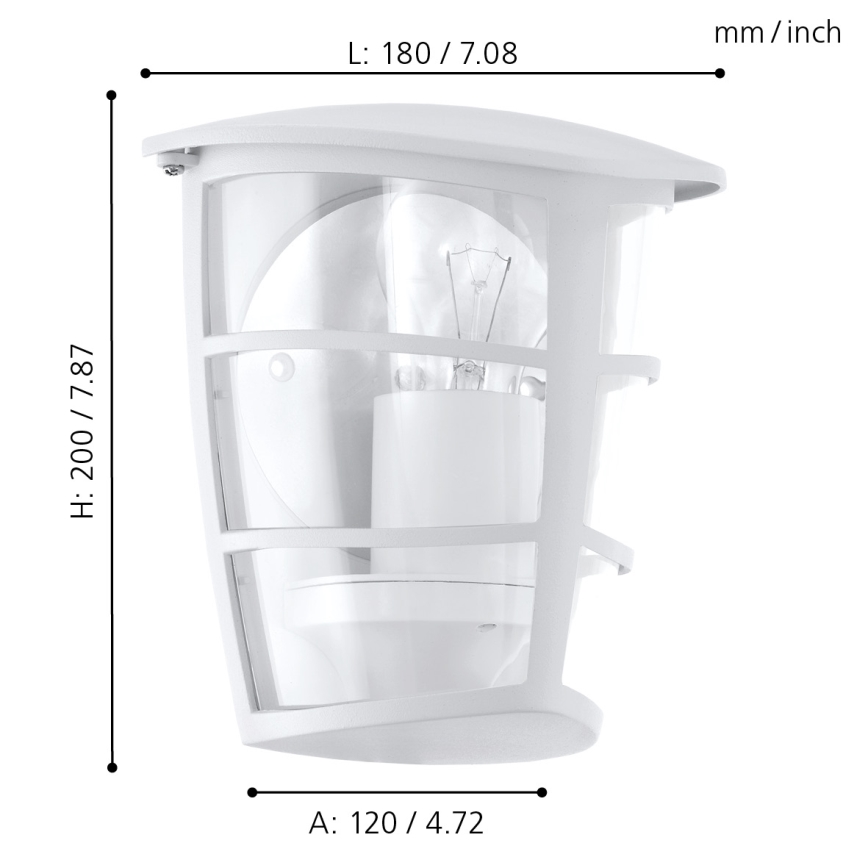 Eglo - LED-Außenwandleuchte 1xE27/8,5W/230V IP44