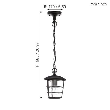 Eglo - LED-Außenleuchter 1xE27/8,5W/230V IP44