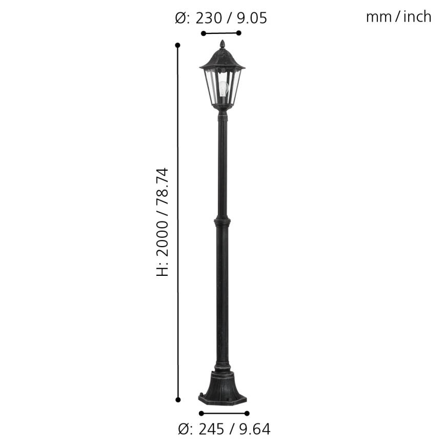 EGLO - Außenleuchte 1xE27/60W IP44