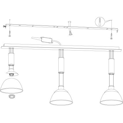 Eglo 93468 - LED Decken-Hängeleuchte MONTEFIO 3xLED/6W/230V