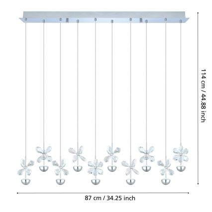 Eglo - LED-Pendelleuchte an Stahlseil LED/25W/230V