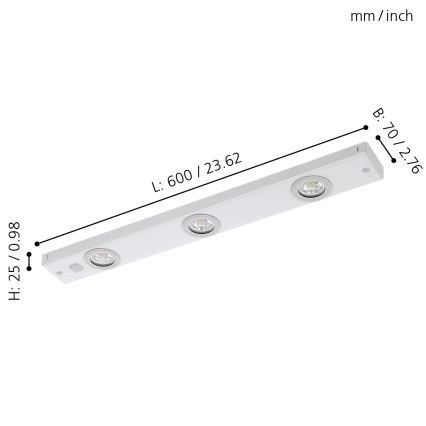 Eglo - LED Leuchtstofflampe 3xLED/2,3W/230V