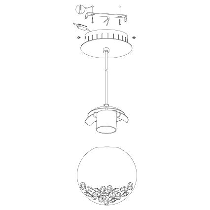 Eglo - LED-Hängeleuchte LED/5W/230V