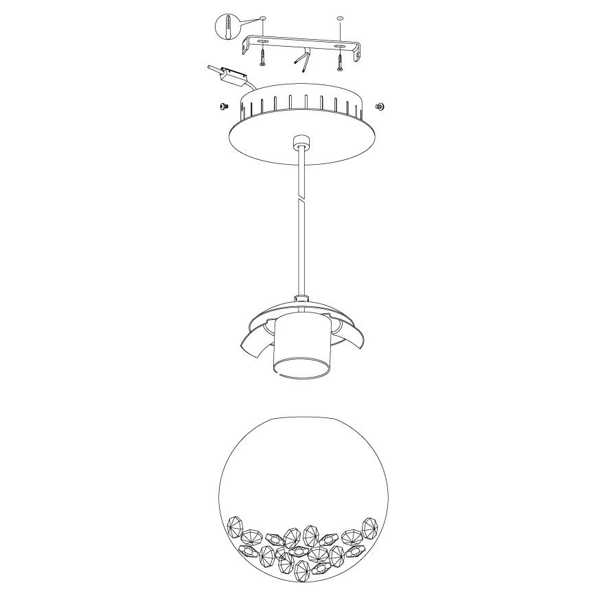 Eglo - LED-Hängeleuchte LED/5W/230V