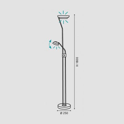 Eglo - LED Dimmbare Lampe LED/17,28W + LED/2,88W