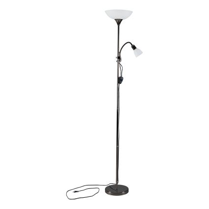 Eglo - Stehleuchte 1xE27/60W/230V + 1xE14/25W/230V Chrom