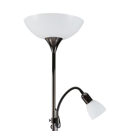 Eglo - Stehleuchte 1xE27/60W/230V + 1xE14/25W/230V Chrom