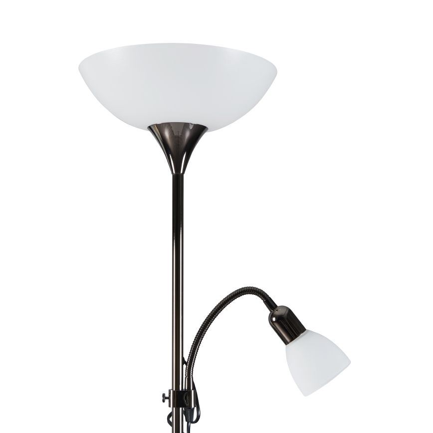 Eglo - Stehleuchte 1xE27/60W/230V + 1xE14/25W/230V Chrom
