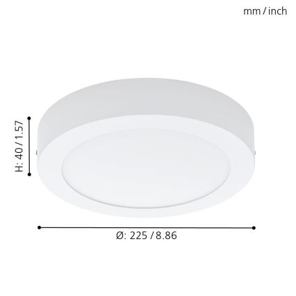 Eglo 94076 - LED Deckenleuchte FUEVA 1 LED/16,47W/230V