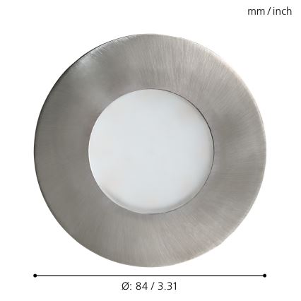 Eglo - LED-Einbauleuchte für Badezimmer 1xGU10/5W/230V IP65