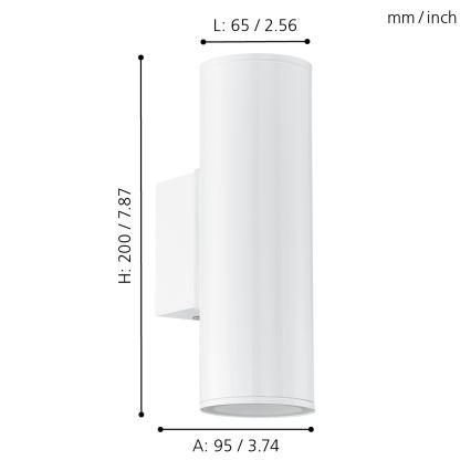 Eglo - LED Außenbeleuchtung 2xGU10/3W/230V