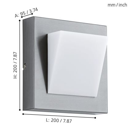 Eglo 94114 - LED Außenleuchte GALARY 1 LED/3,7W/230V IP44