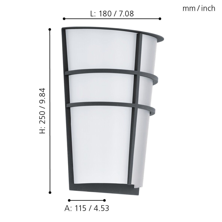 Eglo 94138 - LED-Außenwandleuchte BREGANZO 2xLED/2,5W/230V IP44