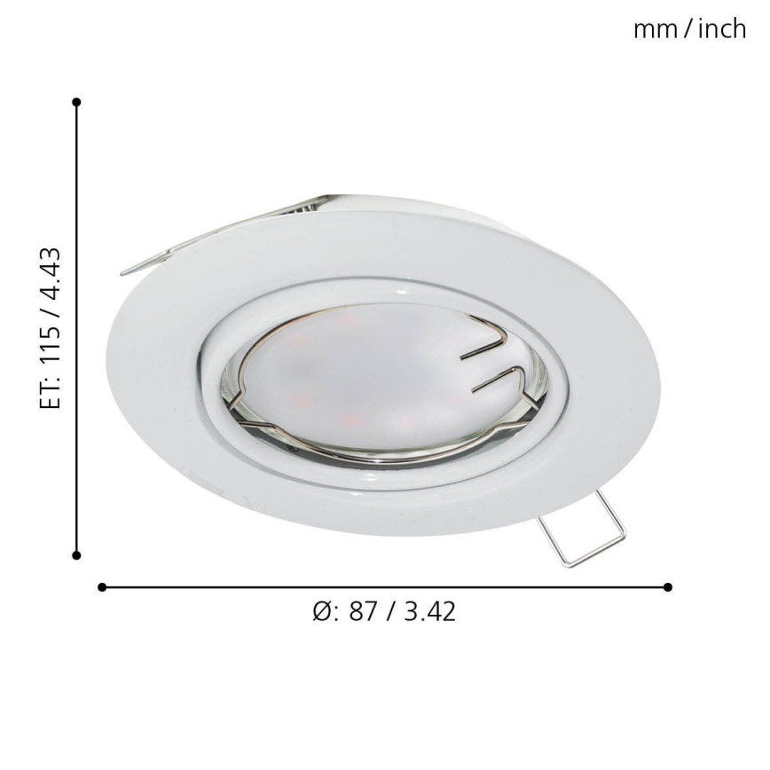Eglo - LED Einbauleuchte 1xGU10-LED/5W/230V
