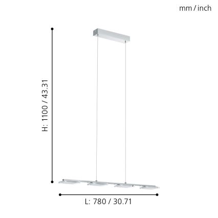Eglo - LED-Hängeleuchte 4xLED/4,5W/230V