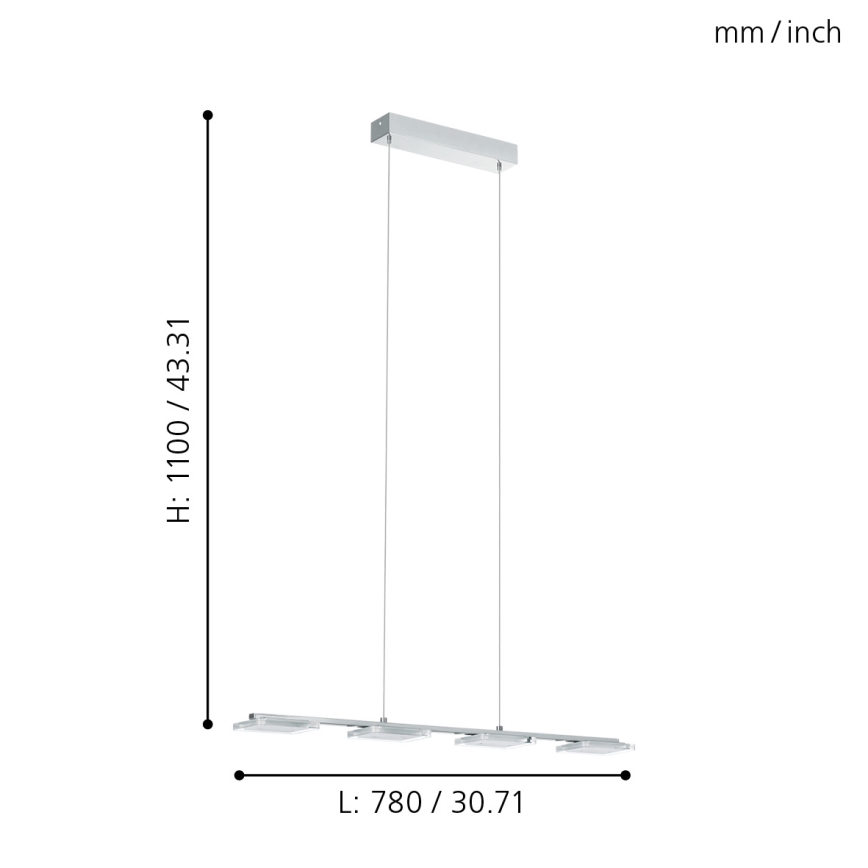Eglo - LED-Hängeleuchte 4xLED/4,5W/230V