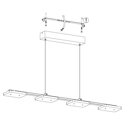 Eglo - LED-Hängeleuchte 4xLED/4,5W/230V