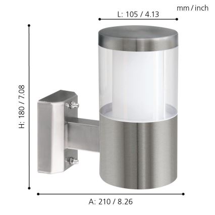 Eglo 94277 - LED-Außenleuchte BASALGO 1 1xLED/3,7W/230V