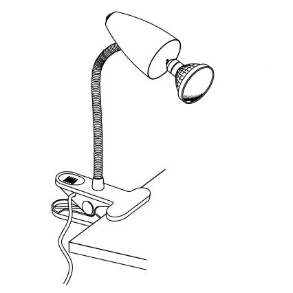 Eglo - LED Lampe mit Klammer 1xGU10-LED/3W/230V