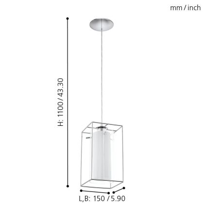 Eglo - Kronleuchter 1xE27/60W/230V