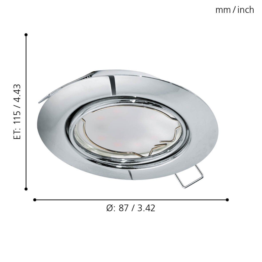 Eglo - SET 3x LED Einbauleuchte PENETO 3xGU10-LED/5W/230V