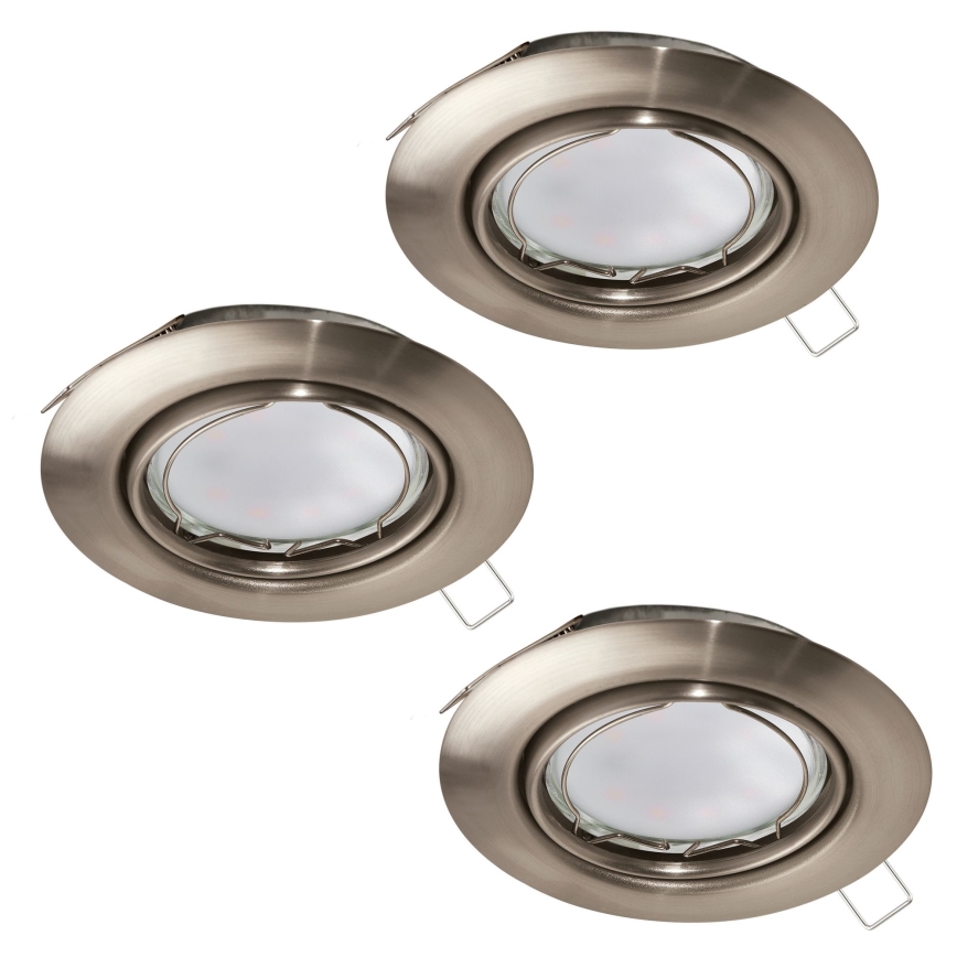 Eglo - SET 3x LED Einbauleuchte PENETO 3xGU10-LED/5W/230V