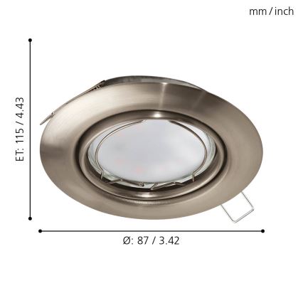 Eglo - SET 3x LED Einbauleuchte PENETO 3xGU10-LED/5W/230V