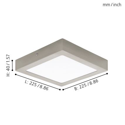 Eglo 94526 - LED Deckenleuchte FUEVA 1 LED/16,5W/230V