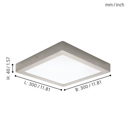 Eglo 94528 - LED Deckenleuchte FUEVA 1 LED/22W/230V