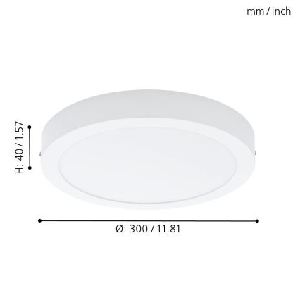 Eglo 94536 - LED Deckenleuchte FUEVA 1 LED/24W/230V