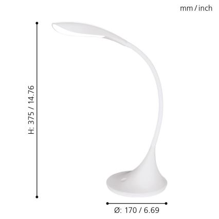 Eglo - LED dimmbare Lampe 1xLED/4,5W/230V weiß