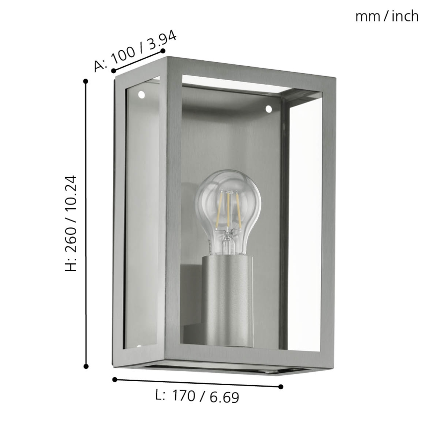 Eglo - Außenleuchte 1xE27/60W/230V