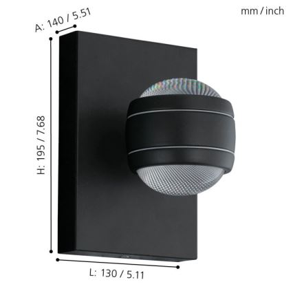 Eglo - LED-Außenleuchte 2xLED/3,7W/230V IP44