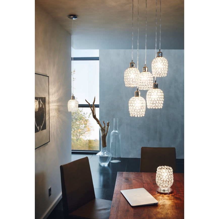 Eglo - Kristall Tischlampe 1xE27/60W/230V