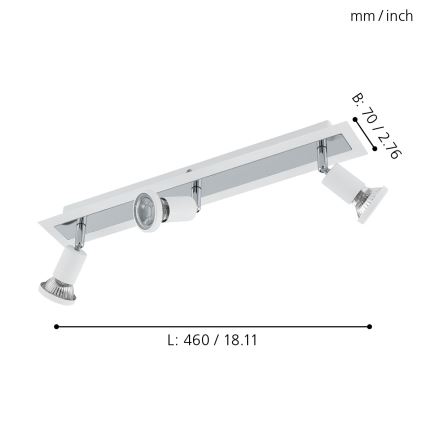 Eglo 94961 - LED Spotleuchte SARRIA 3xGU10-LED/5W/230V