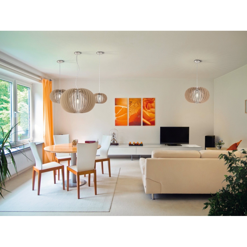 Eglo 95042 - Pendelleuchte STELLATO 1xE27/60W/230V, Ø 70 cm, Beige