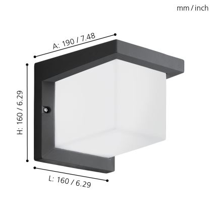 Eglo - Außenwandleuchte LED/10W/230V