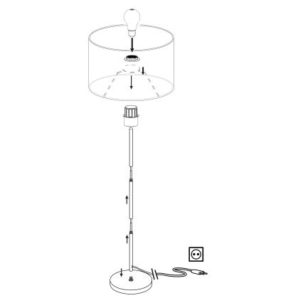 Eglo - Stehlampe 1xE27/60W/230V