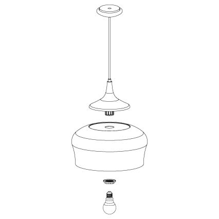 Eglo - Hängeleuchte an Schnur 1xE27/60W/230V