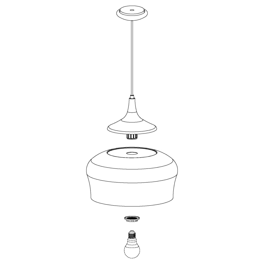 Eglo - Hängeleuchte an Schnur 1xE27/60W/230V